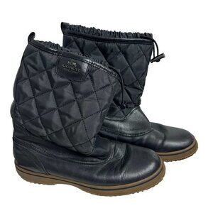 Coach‎ Womens 8B Samara Black Quilted Mid Calf Boots